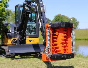 Lipa Forestry Mulchers for Mini Excavators installed