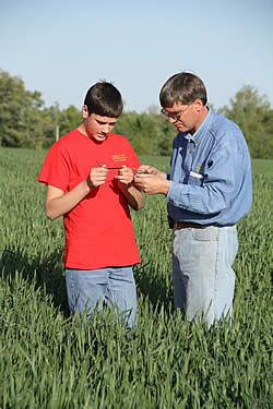 Phil and Benj in Wheat Field